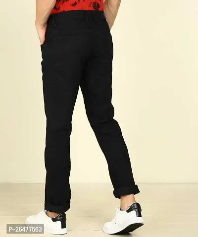 Stylish Black Denim Mid-Rise Jeans For Men-thumb2