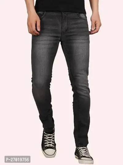 Stylish Cotton Blend Slim Fit Jeans For Men