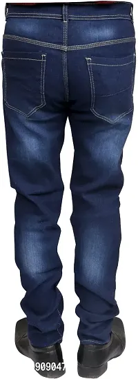 Stylish Blue Cotton Blend Mid-Rise Jeans For Men-thumb2