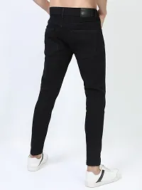 Stylish Black Polycotton Mid-Rise Jeans For Men-thumb2