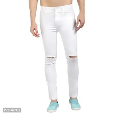 Comfit Fashion Men's Slim Fit Jeans (30, White)