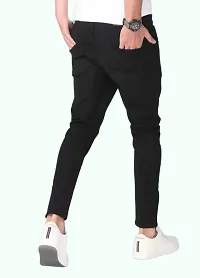 Stylish Black Cotton Blend Mid-Rise Jeans For Men-thumb1