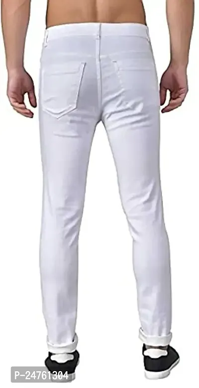 COMFITS Men's | Boys | Black Plain Casual Stylish Jeans (32, White)-thumb3