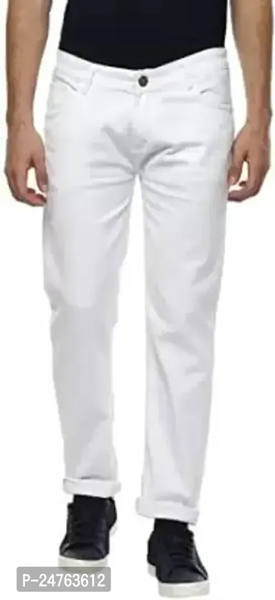 COMFITS Men's Stylish White Knee Cut (30) (28)-thumb0