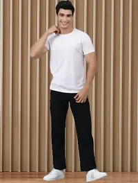 Stylish Black Solid Regular Fit Denim Jeans For Men-thumb2