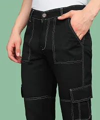 Stylish Black Denim Solid Jeans For Men-thumb2