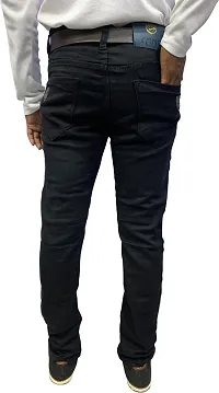 Stylish Black Polycotton Mid-Rise Jeans For Men-thumb2