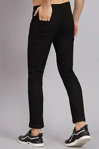 Stylish Black Cotton Blend Mid-Rise Jeans For Men-thumb1