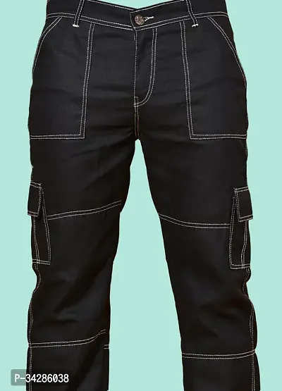 Stylish Denim Black Regular Fit Mid-Rise Jeans For Men-thumb4