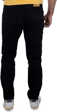 Stylish Black Denim Mid-Rise Jeans For Men-thumb1