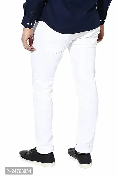 COMFITS Men's | Boys | Black Plain Casual Stylish Jeans (28, White)-thumb2