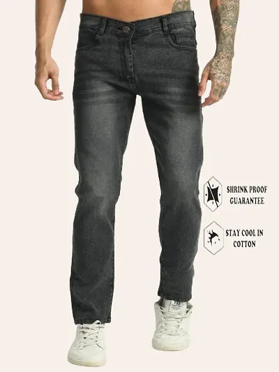 Classic Cotton Blend Solid Jean for Men