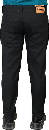 Stylish Black Denim Mid-Rise Jeans For Men-thumb1