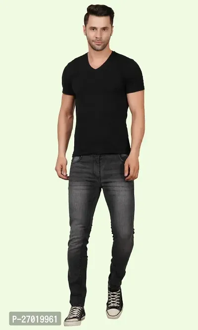 Stylish Denim Slim Fit Jeans For Men-thumb3