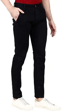 Stylish Black Denim Mid-Rise Jeans For Men-thumb2