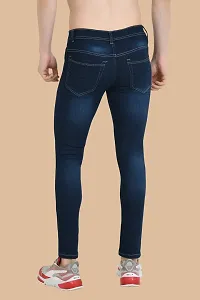 Stylish Blue Solid Regular Fit Denim Jeans For Men-thumb1