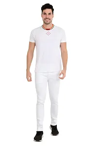 COMFITS Men's Regular Tapred Slim Fit Jeans (32) White-thumb2