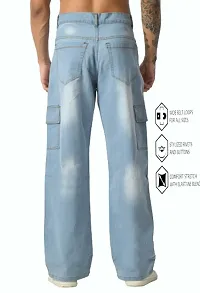 Stylish Blue Denim Mid-Rise Jeans For Men-thumb1