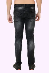 Stylish Cotton Blend Slim Fit Jeans For Men-thumb1