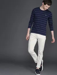 Stylish White Denim Solid Mid-Rise Jeans For Men-thumb3