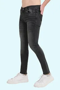 Stylish Cotton Blend Slim Fit Jeans For Men-thumb2