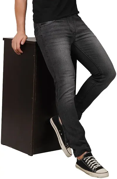 Classic Blend Solid Jeans For Men