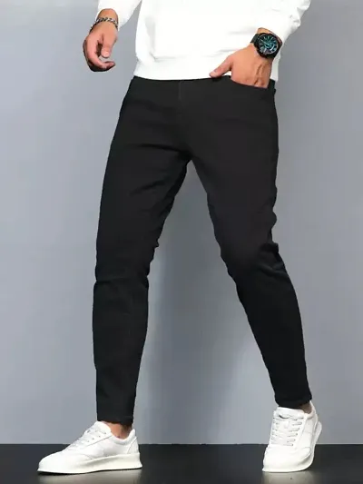 Trendy Solid Jeans For Men