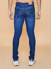 Classic Blue Denim Solid Jeans For Men-thumb1