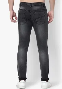 Stylish Grey Cotton Blend Mid-Rise Jeans For Men-thumb1