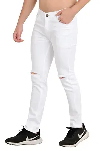COMFITS Men's Regular Tapered Slit Cut Jeans (38) White-thumb2