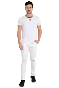 COMFITS Men's Regular Tapered Slit Cut Jeans (28) White-thumb1