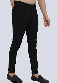 Stylish Black Denim Mid-Rise Jeans For Men-thumb1