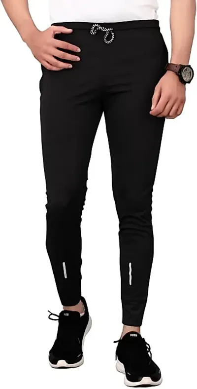 Stylish Lycra Blend Regular Track Pants for Men