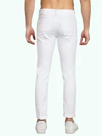 COMFITS Men's Regular Slim Fit Tapered Jeans (36) White-thumb1