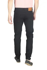 Stylish Black Denim Mid-Rise Jeans For Men-thumb1