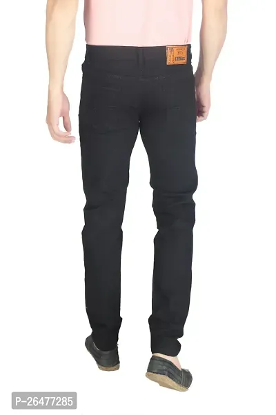 Stylish Black Denim Mid-Rise Jeans For Men-thumb2