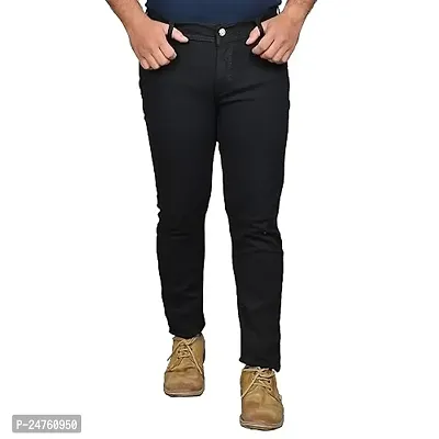 Men's Slim Fit Jeans (3754_Black_30)