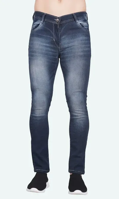 Stylish Denim Mid-Rise Jeans For Men