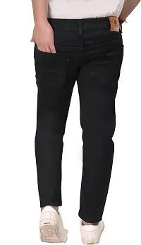 Stylish Black Denim Mid-Rise Jeans For Men-thumb2