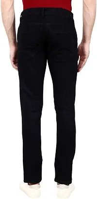 Stylish Black Denim Mid-Rise Jeans For Men-thumb1