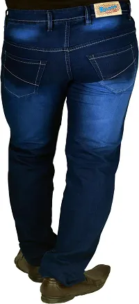 Classic Blue Cotton Solid Jeans For Men-thumb2