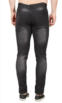 Men Slim Grey Rough Jeans-thumb1