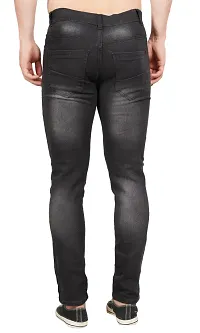 Men Slim  Grey Rough Jeans-thumb1