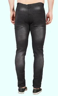 Men Slim Grey Rough Jeans-thumb1