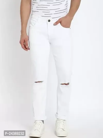 Jeancherry  Men White Jeans