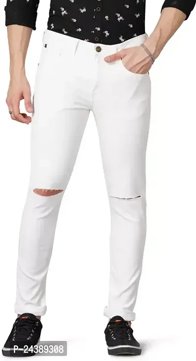 Jeancherry Men White Jeans-thumb0