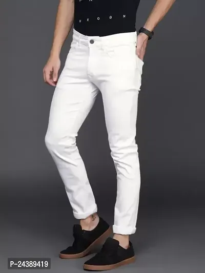 Jeancherry Men White Jeans-thumb3