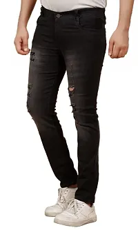 Classic Cotton Blend Solid Jeans for Men-thumb1