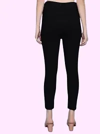 Women Black Solid Jeans-thumb2