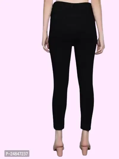 Women Black Solid Jeans-thumb3